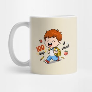 A cute designed gift to mark the 100th day of school for a boy Mug